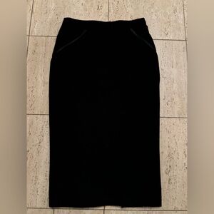 Elie Tahari wool black long skirt